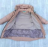 Зимова куртка пальто на дівчинку 7-14 років Довга дитяча курточка пуховик тепла парка для дівчат підлітків на зиму 128, фото 3