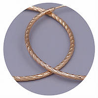 Сережки-кільця XР. Позолота 18К. Діаметр: 58 мм. Товщина: 2 мм.