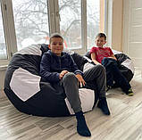Крісло мішок футбольний м'яч 130 см, Безкаркасне крісло дорослому М'які крісла-мішки, М'ячі великі, фото 2