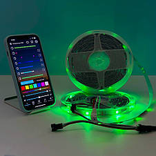 LED стрічка WS2812 RGB 25m 450 Led, 5V USB з Bluetooth контролером, керування через телефон, фото 4