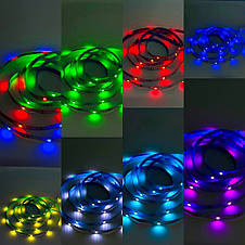 LED стрічка WS2812 RGB 25m 450 Led, 5V USB з Bluetooth контролером, керування через телефон, фото 3