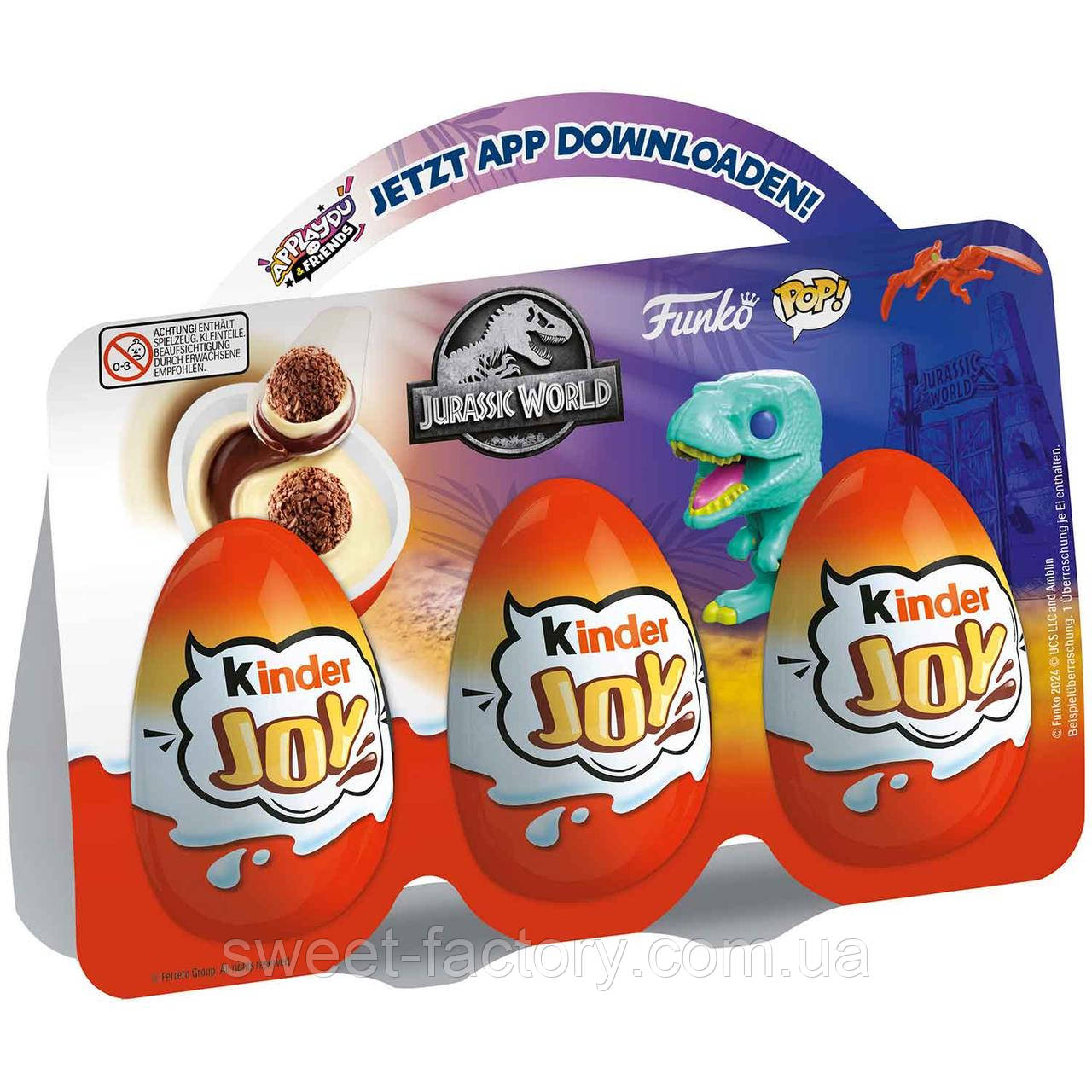 Шоколадні яйця Kinder Joy Jurassic World 3s 60g