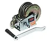 Ручна барабанна лебідка GEAR WINCH 850 кг з тросом 10 м, сталевий трос 4.5 мм, шестерне передавання, гальмо та колодка для під'єму, фото 4