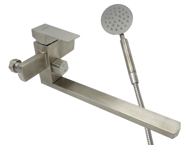 Змішувач для ванни довгий вилив 30 см MILLZ MRS-SS-0012 нержавіючий 1/10, фото 1