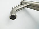 Змішувач для умивальника литий MILLZ похилий вилив MRS-SS-0022 нержавіючий 1/10, фото 5