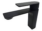 Змішувач для умивальника латунь AIM чорний матовий DG01110 (matte black), фото 5