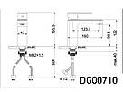 Змішувач для умивальника латунь AIM темно-сірий DG00710 (gun grey), фото 5