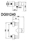 Змішувач для душової кабіни AIM темно-сірий DG01240 (gun grey), фото 3