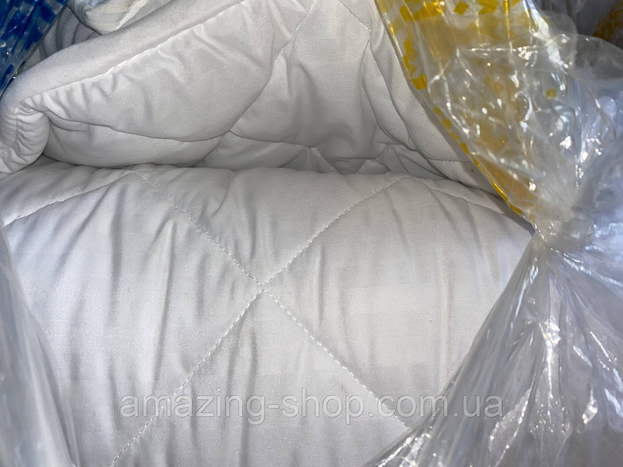 Ковдра зима-літо 4 сезони Розмір двуспальной 155х210 ОДА на кнопках стеганное 3 в 1, Колір - Білий, фото 1