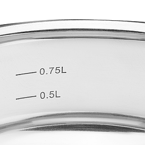 Ківш зі скляною кришкою ARDESTO Gemini Liguria, 1.3 л, неіржавка сталь (14 см), фото 2