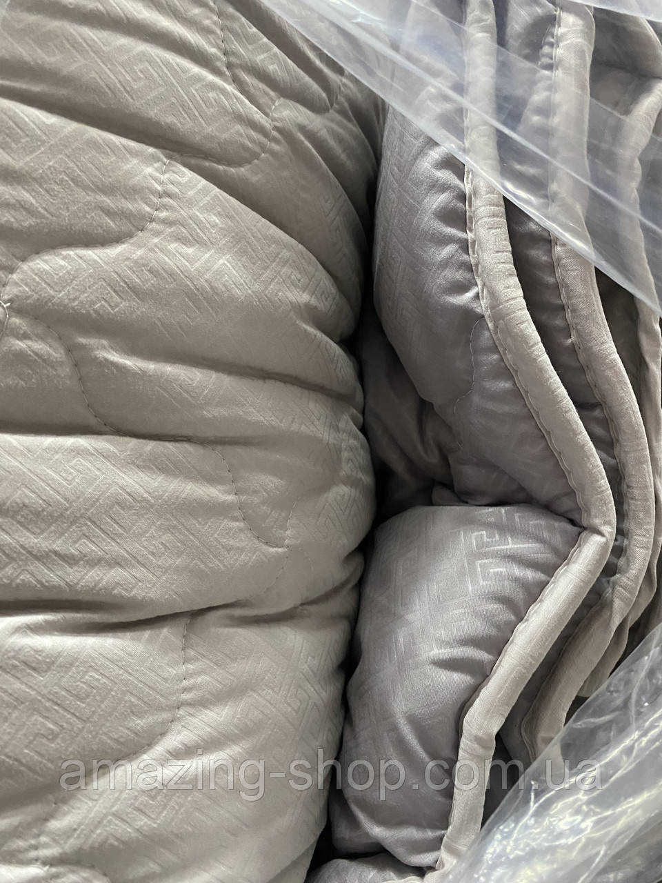 Ковдра зима-літо 4 сезони Розмір двуспальной 175х210 ОДА на кнопках стеганное 3 в 1, Колір - Серый, фото 1