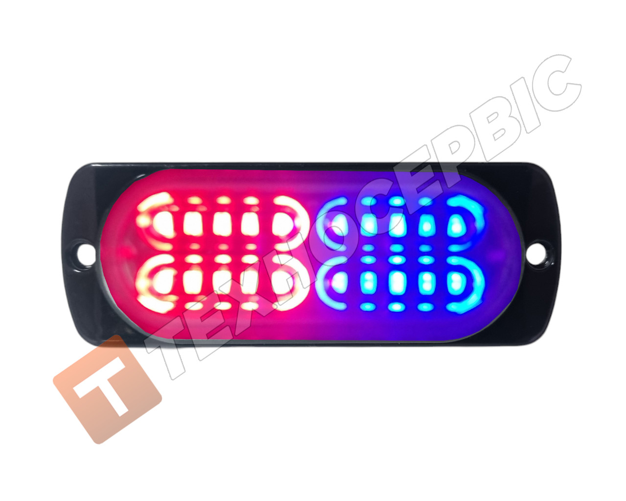 Стробоскоп червоно-синій в решітку автомобіля 20LED