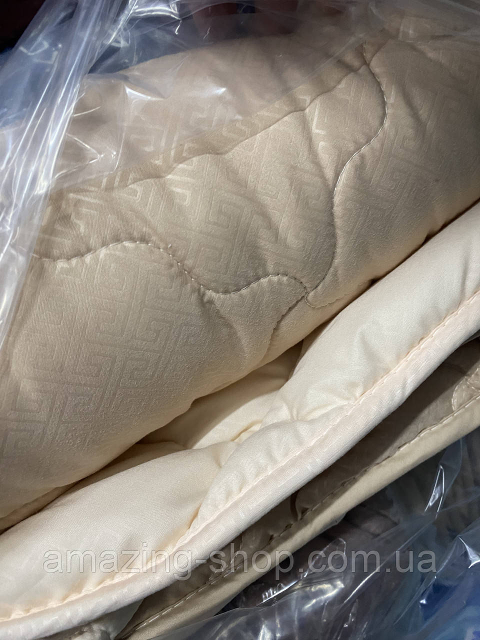 Ковдра зима-літо 4 сезони Розмір євро 200х220 ОДА на кнопках стеганное 3 в 1, Колів - бежевий, фото 1