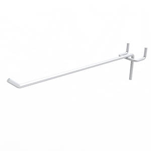 Гачок одинарний на перфорацію 150 мм D4 мм, білий