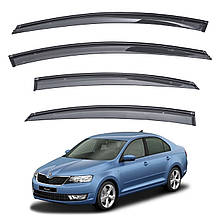Дефлектори вікон / вітровики Skoda Rapid 2012+ (TAN)