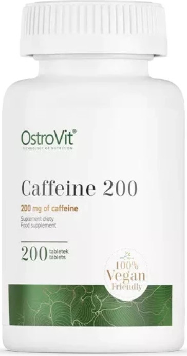 Кофеїн OstroVit Caffeine 200 200 таб, фото 1
