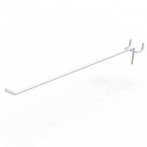 Гачок одинарний на перфорацію 250 мм D4 мм, білий