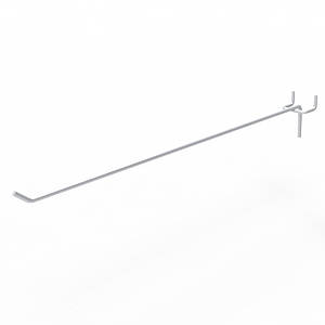 Гачок одинарний на перфорацію 300 мм D4 мм, білий