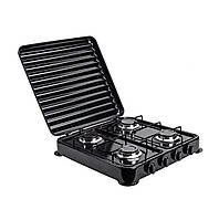 Газова настільна переносна компактна плита під балон на 4 комфорки, Похідна газова плита
