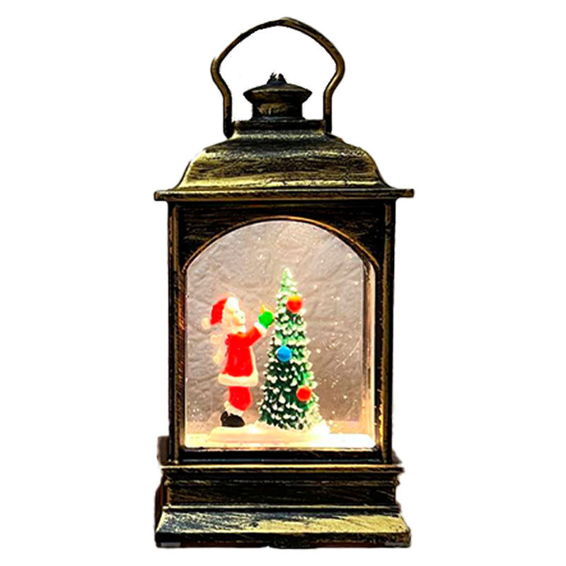 Новорічний світильник-нічник "Ялинка з хлопчиком усередині" XMAS від батарейок | 13см