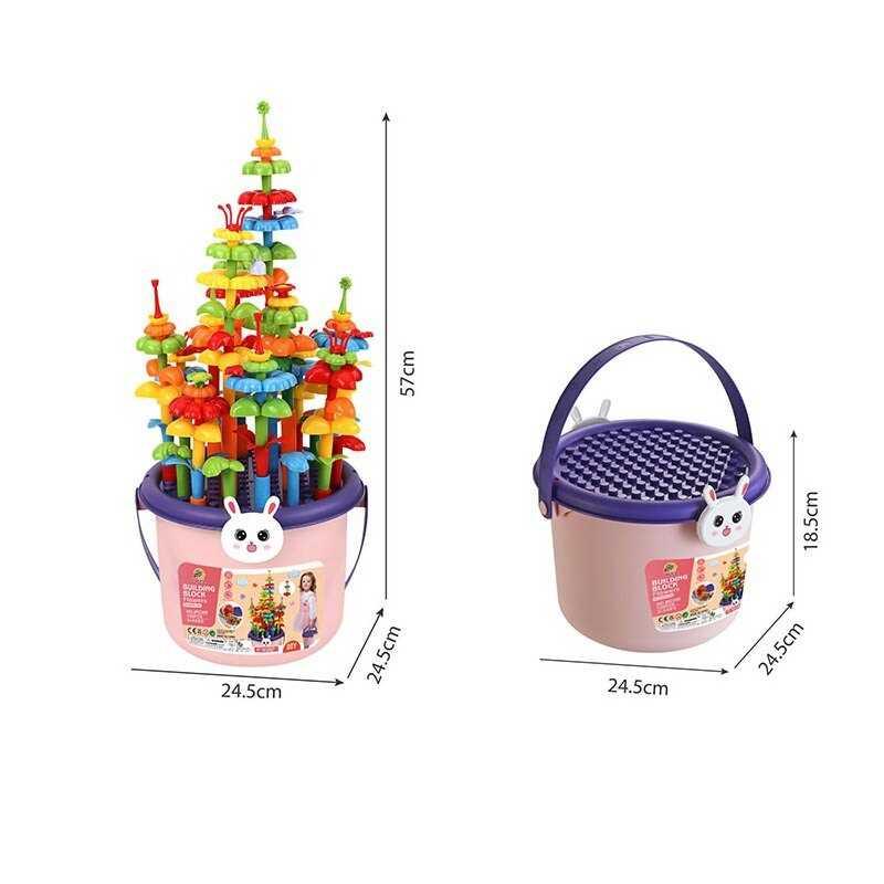 Конструктор MC 308 “Квітуча галявина”, 156 деталей, наліпки, у відрі, фото 1