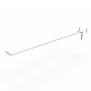 Гачок одинарний на перфорацію 300 мм D5 мм, білий