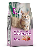 Сухий корм для кішок Dasty м'ясний мікс 10 кг 4820259650063