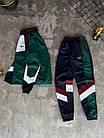 Спортивний костюм чоловічий на блискавці Reebok рібок без капюшона зелений зі вставками для хлопця, фото 2