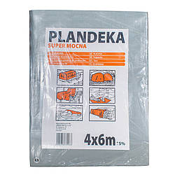 Тент 160 г/м2 4 х 6 м поліпропіленовий "PLANDEKA" від дощу та снігу