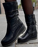 Чоботи зимові жіночі на товстій підошві від виробника ТН21-26, фото 6