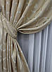 Шторна тканина жакард. Висота 2,7м. Колір бежевий. Код 1527ш, фото 4