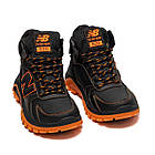 Підліткові зимові черевики з натуральної шкіри з хутром New Balance Orang високі хутряні кросівки зі шкіри на високій підошві, фото 6