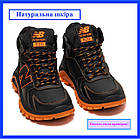 Підліткові зимові черевики з натуральної шкіри з хутром New Balance Orang високі хутряні кросівки зі шкіри на високій підошві, фото 2