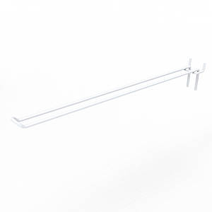 Гачок подвійний на перфорацію 250 мм D4 мм, білий