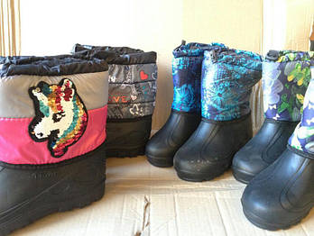 Дутик дитячий (на гумці), TS Shoes, "Love" на сірому, єдиноріг, жовтий метелик, синій кульбаби (мікс) (8 пар