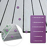 Покриття вінілове самоклеюче 3D рейки скандинавський дуб 600*600*2,8мм (D) SW-00002194, фото 2