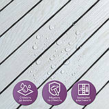 Покриття вінілове самоклеюче 3D рейки скандинавський дуб 600*600*2,8мм (D) SW-00002194, фото 4