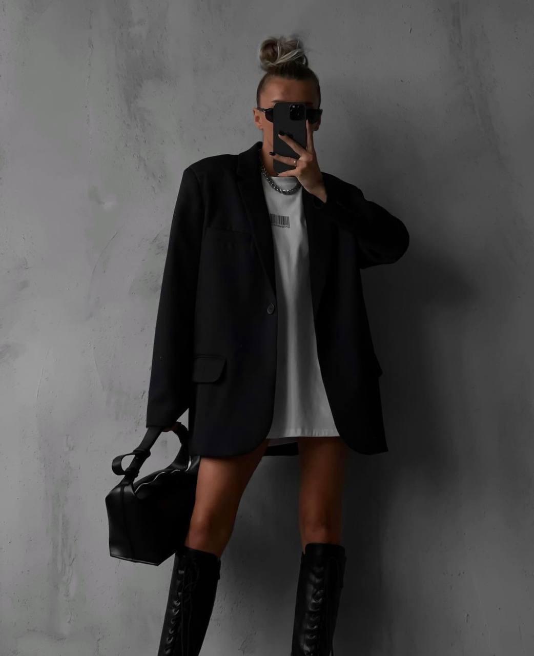 Оверсайз піджак вільного крою з підкладом, фото 1