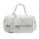 Жіноча сумка 9956-2 крос-боді з ручкою біла з зеленим, фото 10