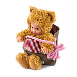 Anne Geddes Лялька «Маленький Медвежонок» з сумкою і наліпками, 23 см (21071AG), фото 3