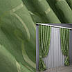 Шторна тканина жакард. Висота 2,7м. Колір салатовий. Код 1529ш, фото 10