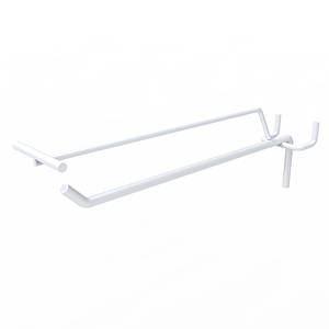 Гачок одинарний на перфорацію з цінникотримачем 150 мм D5 мм, білий