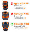 Муфта з'єднувальна з 1/2" на 3/4" перехідник для шланга LOSSO MY-5510, фото 4