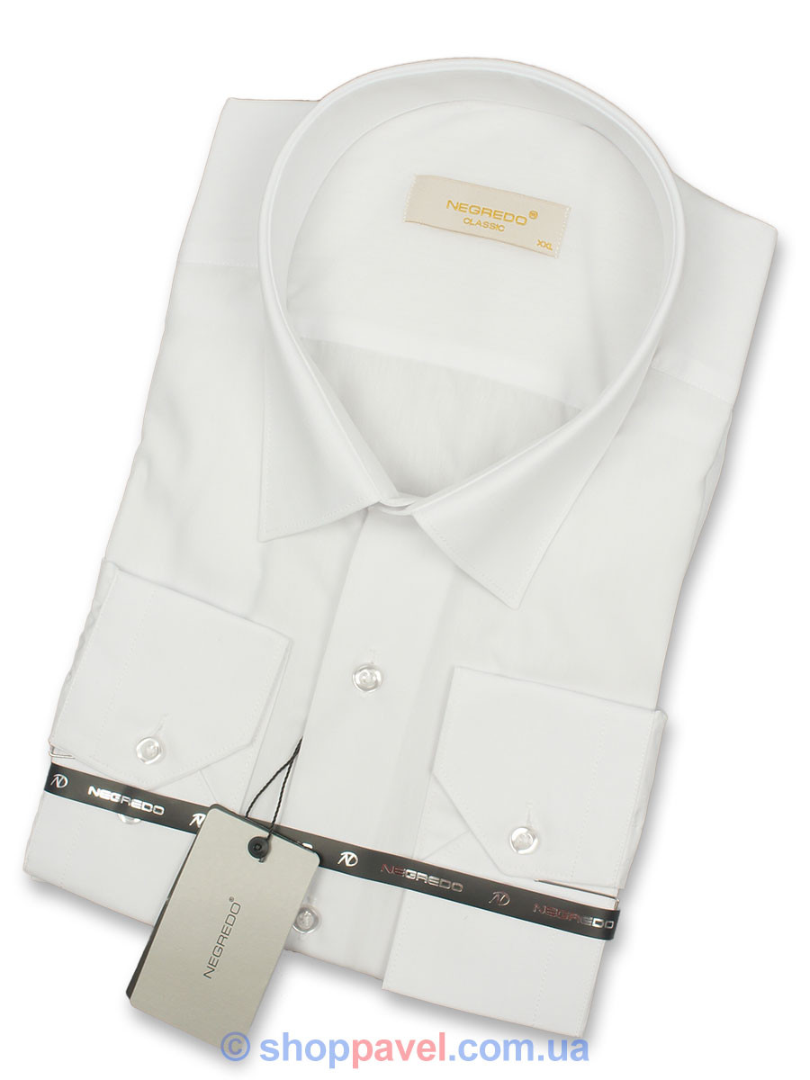 Классическая мужская рубашка Negredo White Сlassic в белом цвете