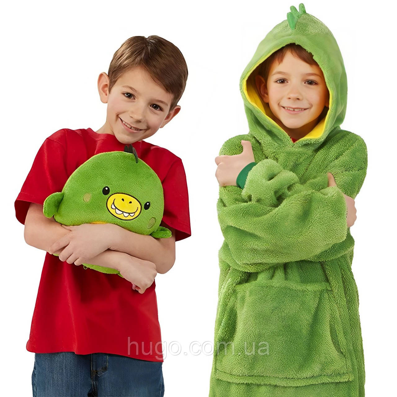 Дитяча толстовка плед з рукавами 3в1 Huggle Hoodie, зріст до 110 см / Теплий плед худі з капюшоном і рукавами