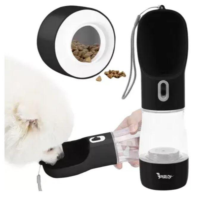 Пляшка-поїлка — миска дорожня 3в1 для собак і кішок Purlov 21033 Польща, фото 1