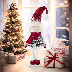 Новорічна іграшка Сніговик під ялинку, 60см, 431В-1