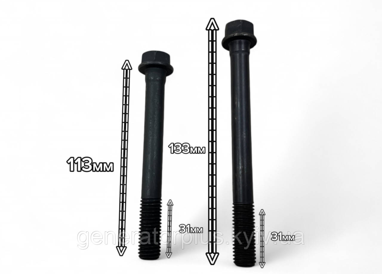 Болти ГБЦ двигуна 490/Ricardo короткий і довгий, фото 1