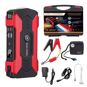 Пускозарядний пристрій з компресором для автомобіля JUMPSTARTER 99800 mAh (1000/1500A) у кейсі
