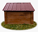 Дерев'яна будка №3 для великих порід собак до 15 кг утеплена 75*85*95 см сосна, фото 4